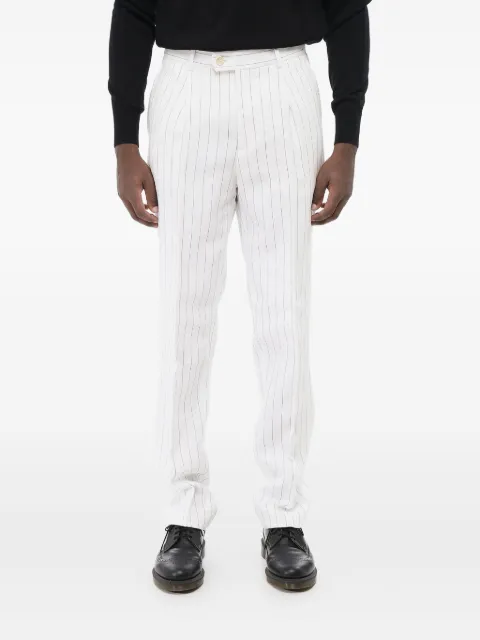 Brunello Cucinelli pinstriped pleated trousers White MB401L00HTC003