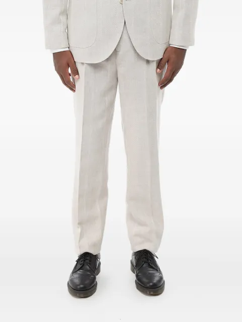 Brunello Cucinelli pleated cotton trousers Neutrals MS499L00STS499C002