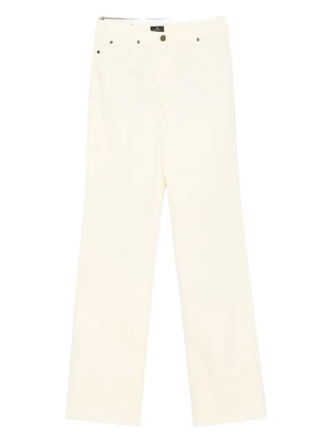 ETRO embroidered-detail five-pocket design jeans Neutrals WRNB0026AV689W3789