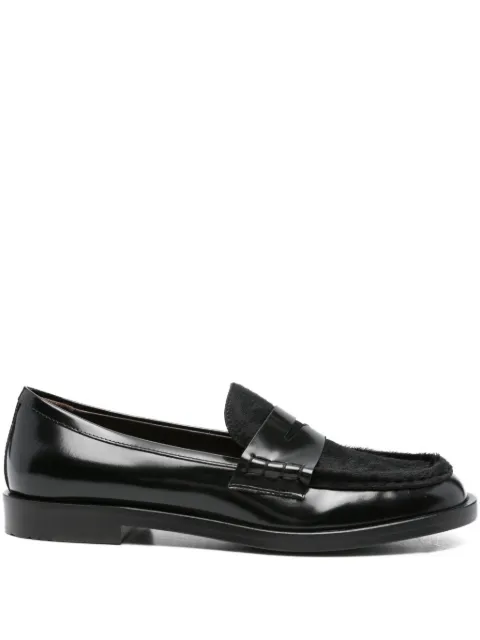 Roberto Festa leather fur loafers Black XANDER