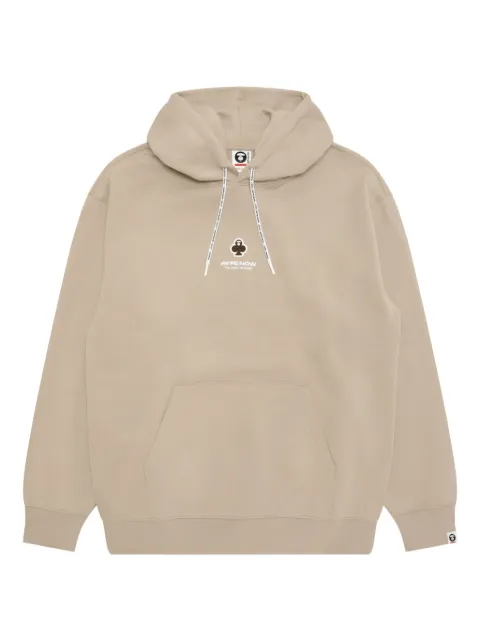 AAPE BY *A BATHING APE® sleeve logo-detail hoodie Neutrals ASWC351XXP