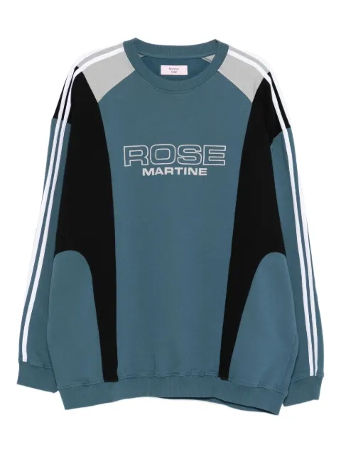 Martine Rose panelled striped sweatshirt Blue 673JS01529D