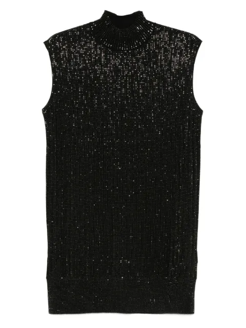 Emporio Armani sequin high-neck sleeveless dress Black EW002689AF19921
