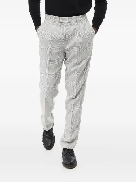 Brunello Cucinelli pleated check trousers Grey MS496L00HTS496C088