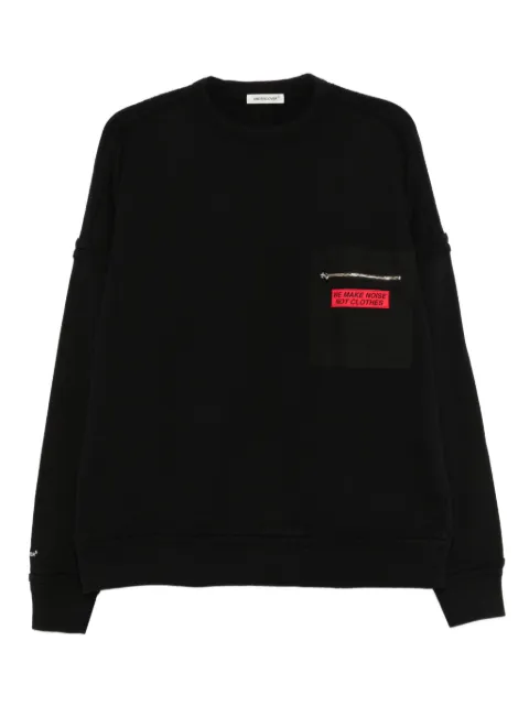 Undercover zipped-pocket cotton sweatshirt Black UP2E4808