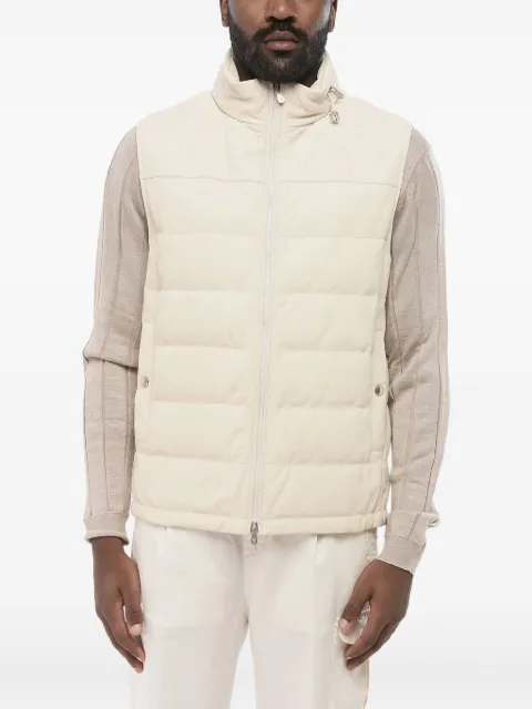 Brunello Cucinelli quilted zipped gilet Neutrals MPJER1924TPJERCPA07