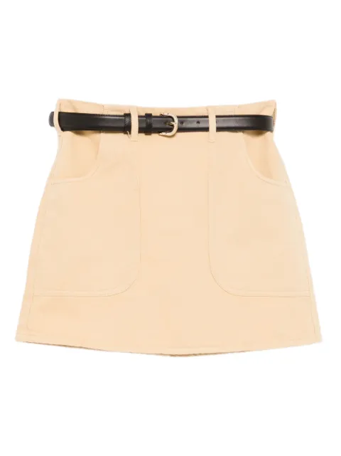 Self-Portrait a-line belted mini skirt Neutrals AW25818SKBG