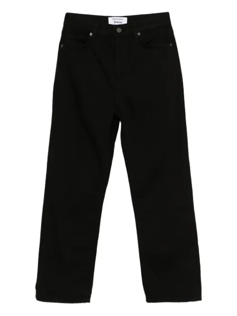 Reformation high-rise straight cropped jeans Black 1304447
