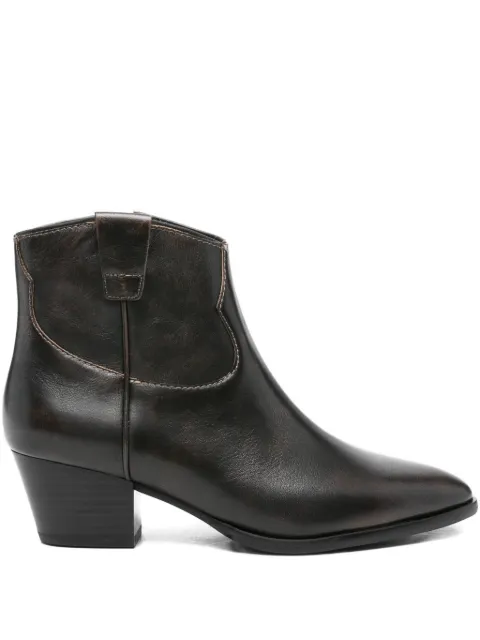 Ash 50mm leather zip-detail boots Black FAME07