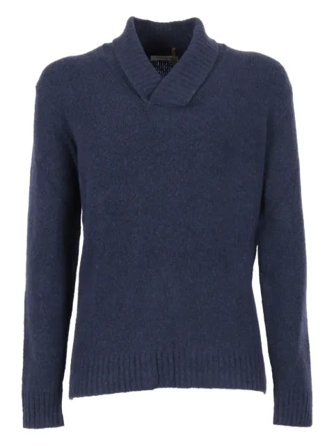 Kangra shawl-collar sweater Blue 220302