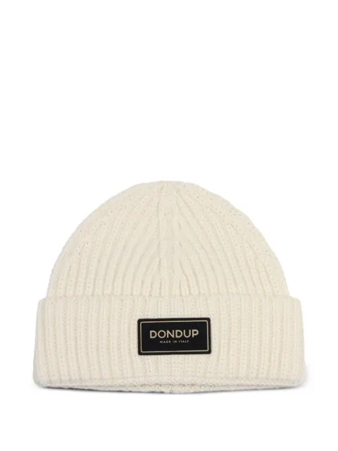 DONDUP logo-patch beanie hat Neutrals UQ065Y00474UXXX