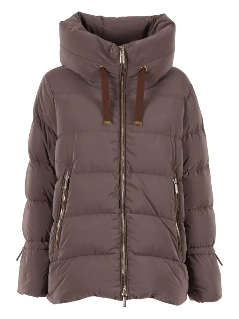 Moorer Gadia hooded puffer jacket Brown MODPI200001TEPA221