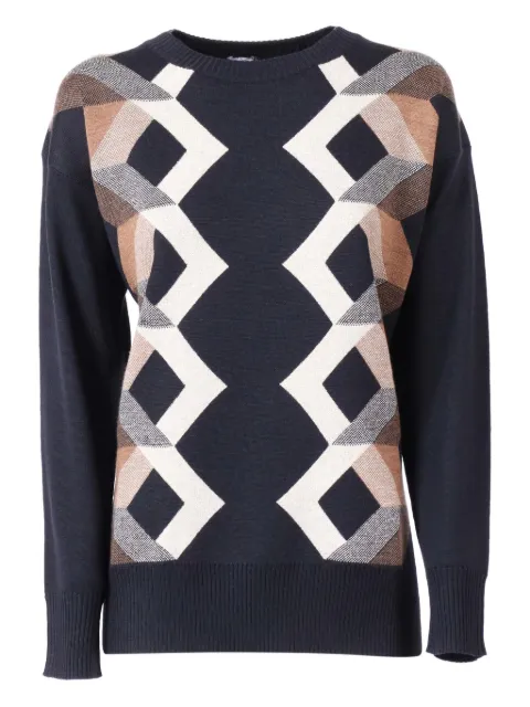 Lorena Antoniazzi geometric-pattern sweater Blue I25117GM24A3065
