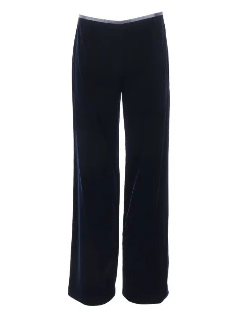 Emporio Armani velvet trousers Blue 8N2P012NXYZ
