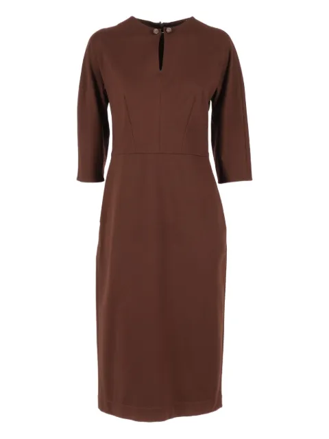 Fabiana Filippi three-quarter sleeve midi dress Brown ABD215F166L521