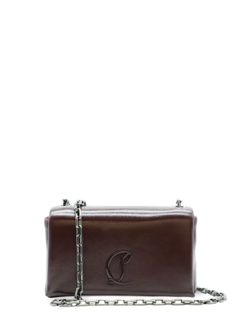Christian Louboutin Loubi54 embossed-logo crossbody bag Brown 3255276R813