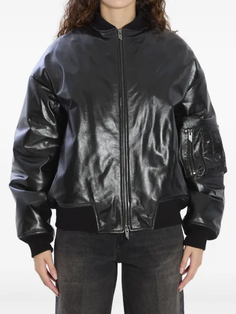 Salvatore Santoro zip-front bomber jacket Black 49071