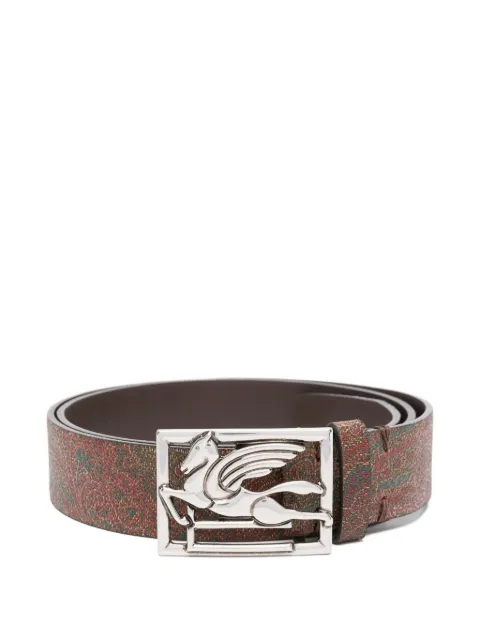 ETRO paisley pegasus leather belt Red MP3A0007AA065