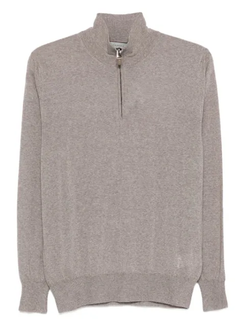 Canali high-neck zip-up sweater Neutrals C0015MK01149