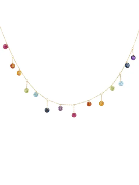 Persée 18CT yellow gold precious stones necklace Gold N12198YG