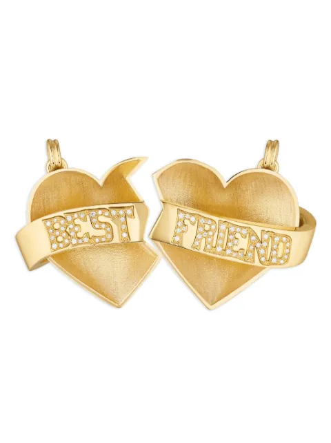 Marie Lichtenberg 18CT gold Best Friends diamond hearts charms (set of two) Gold MLB0101