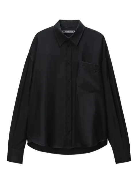 Alexander Wang slashed-sleeve shirt Black 1WC4251152