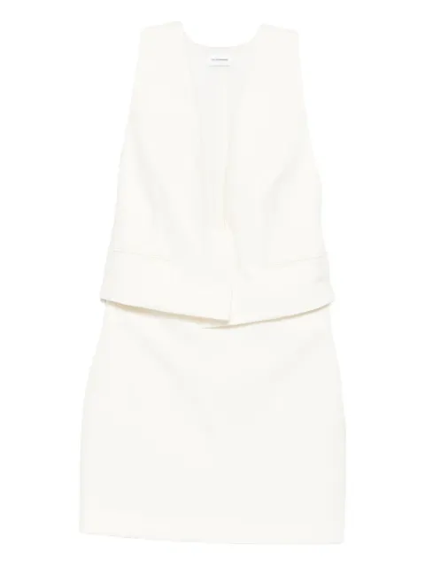 THE ANDAMANE layered sleeveless dress White T180183B