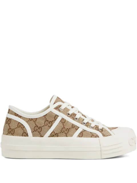 Gucci GG monogram lace-up sneakers Brown 83182520Q20