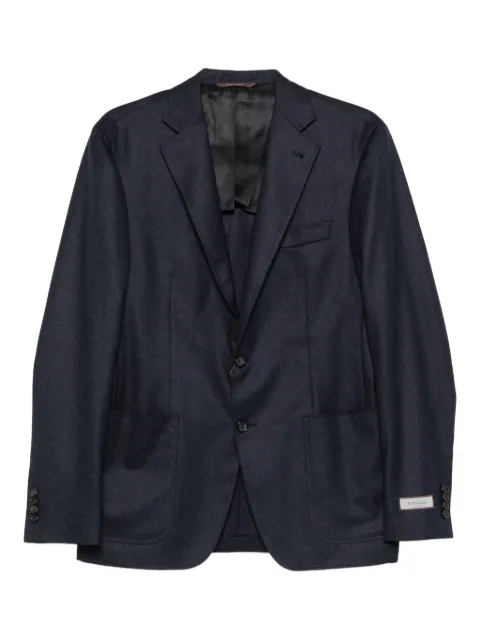 Canali patch-pocket two-button blazer Blue 23275AN00019