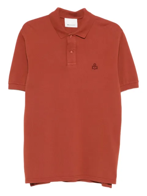 MARANT logo-embroidered polo shirt Brown PL0003HAC3N02H
