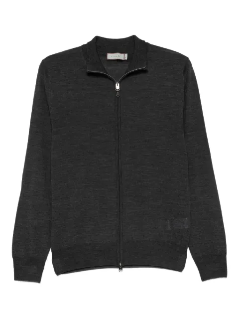 Canali zip-front wool cardigan Grey C0022MK01149