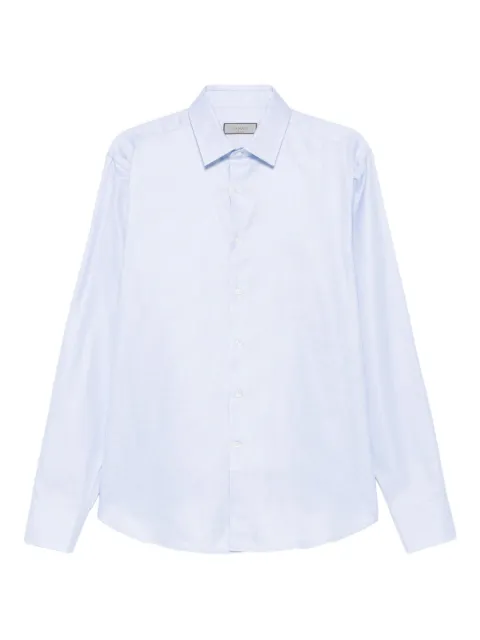 Canali long-sleeved cotton shirt Blue CCL70A1GD03314