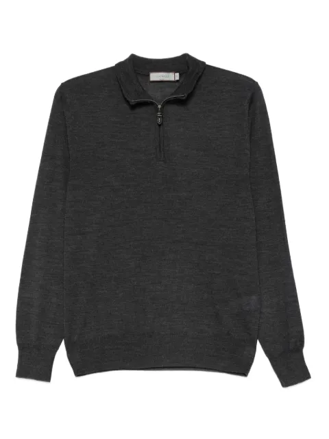 Canali zip-neck wool sweater Grey C0015MK01149