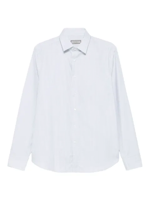 Canali checked cotton shirt White NCLX0A1GR03452