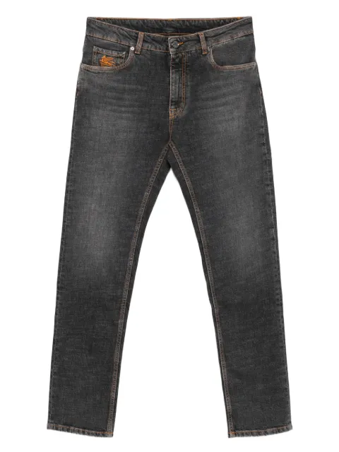 ETRO logo-embroidered jeans Grey MRNB0004AD291