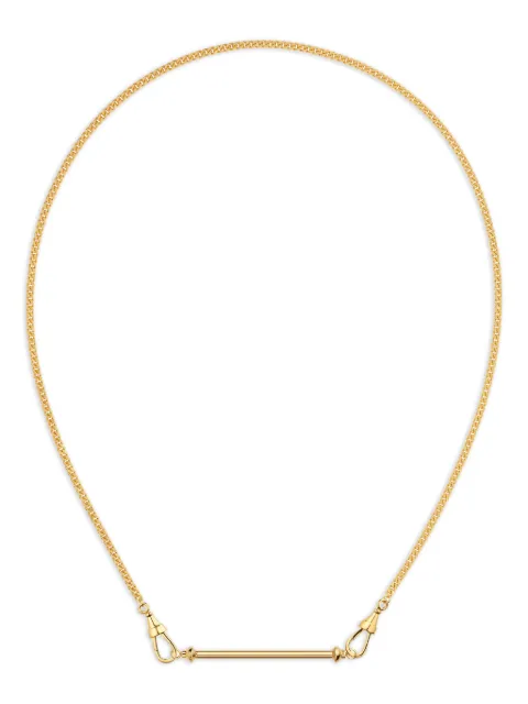 Marie Lichtenberg 18CT gold mini Candy Cane Gourmette chain necklace Gold ML01231