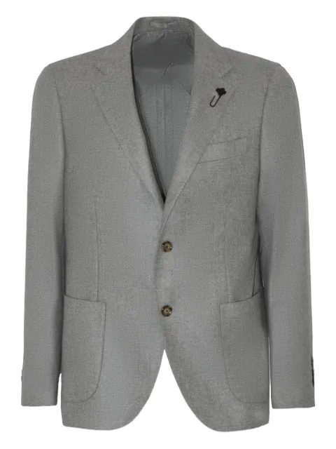 Lardini brooch-detail cashmere blazer Grey CN528AECN65507910