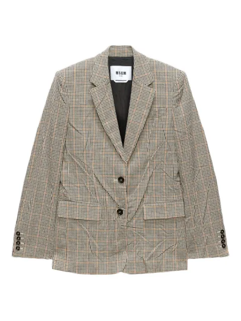 MSGM checked blazer Neutrals 3941MDG26257619