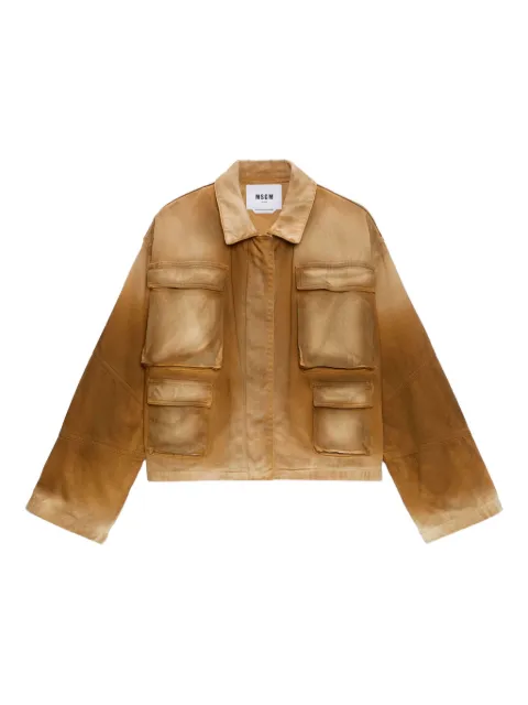 MSGM patch-pocket jacket Brown 3941MDH231T257760