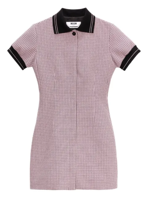 MSGM check-print mini dress Pink 3941MDA02257613