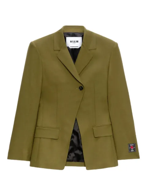 MSGM single-breasted blazer Green 3941MDG13257605