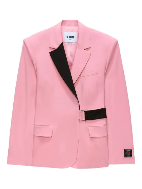 MSGM belted blazer Pink 3941MDG12Y257605