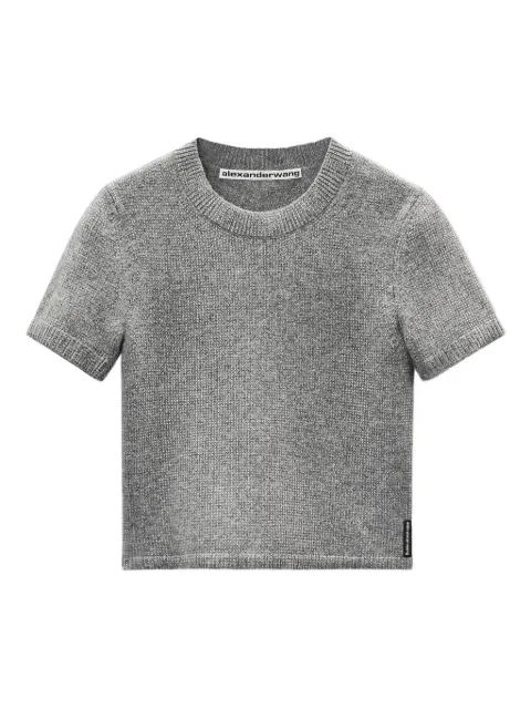 Alexander Wang embellished crew-neck t-shirt Grey 1KC4251022