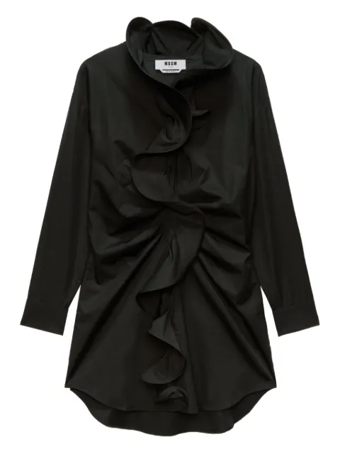 MSGM ruffled shirt dress Black 3941MDA38X257602