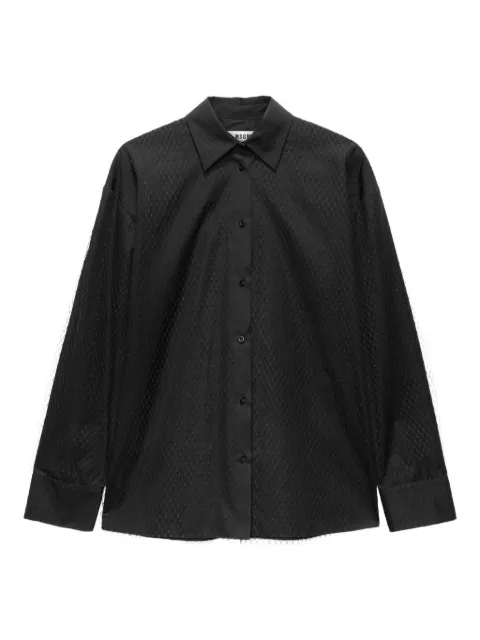 MSGM textured shirt Black 3941MDE16X257602