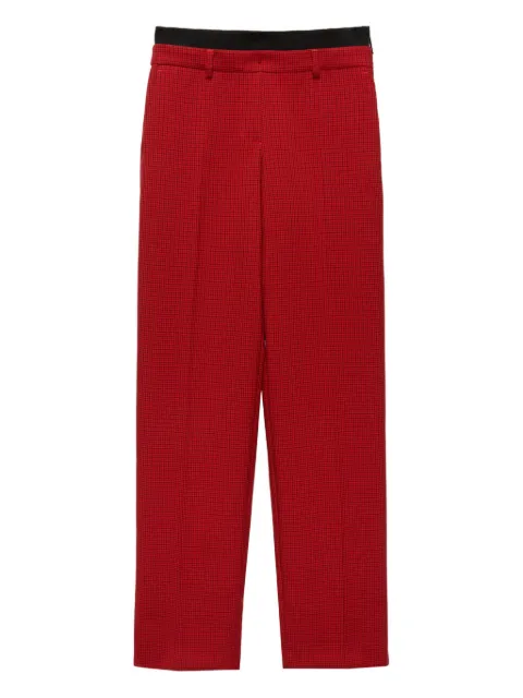 MSGM check-print trousers Red 3941MDP03257613