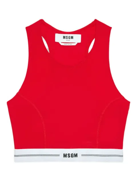 MSGM racerback logo-band tank top Red 3942MDT72N257818