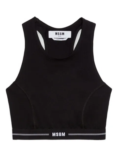 MSGM racerback striped tank top Black 3942MDT72N257798