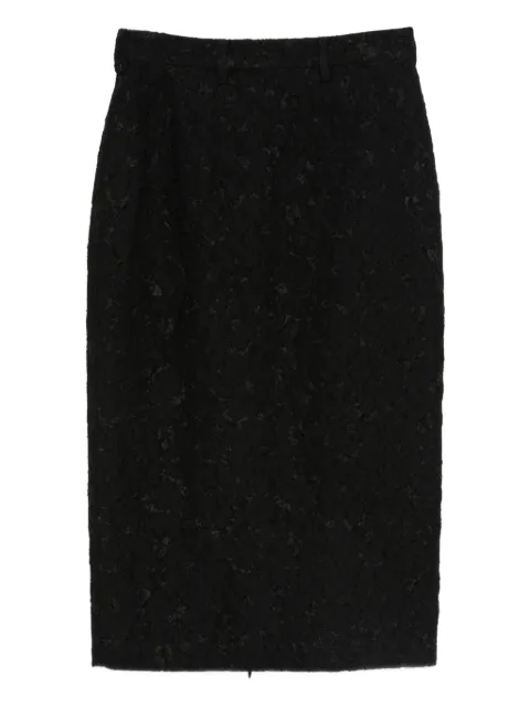 Nº21 floral-motif pencil skirt Black 25IN2M0C01349219000