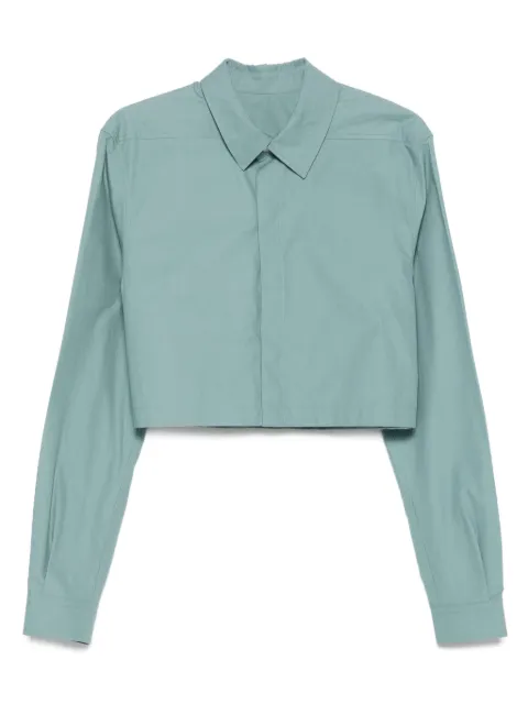 Rick Owens long-sleeve cropped shirt Blue RP01E7240P